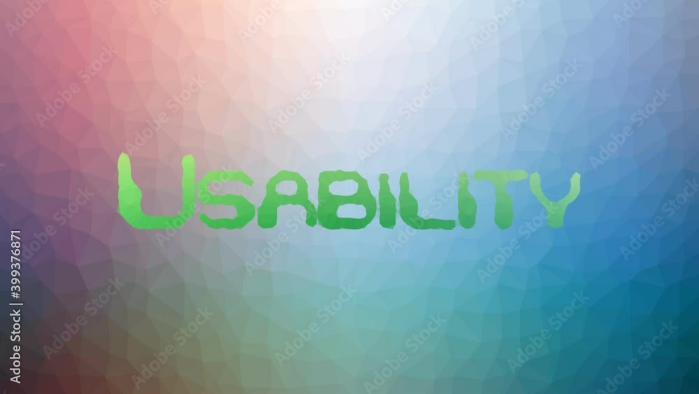 Poster usability dissolving techno tessellating looping animated triangles