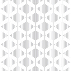 Background geometric abstract design in gray color. Seamless pattern in mid-century modern style. Stripes shapes. Vector illustration. 