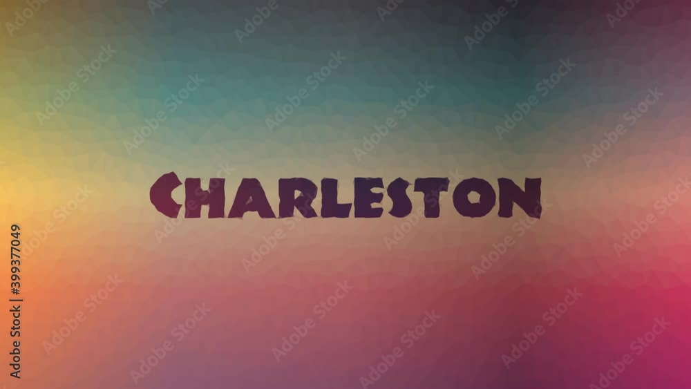 Poster charleston appearing technological tessellating looping moving triangles