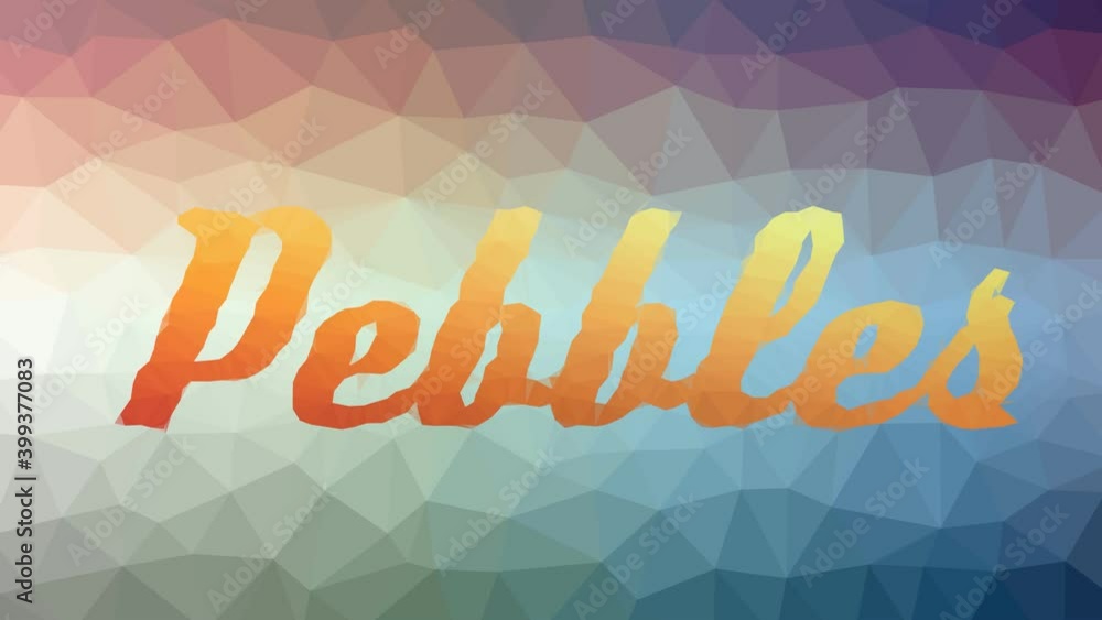 Poster pebbles dissolving techno tessellation looping animated polygons