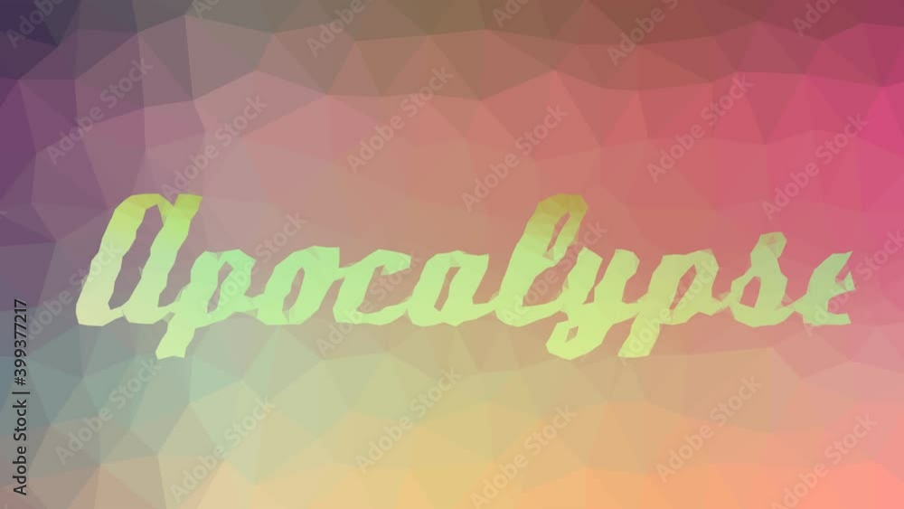 Poster apocalypse fade strange tessellating looping moving polygons