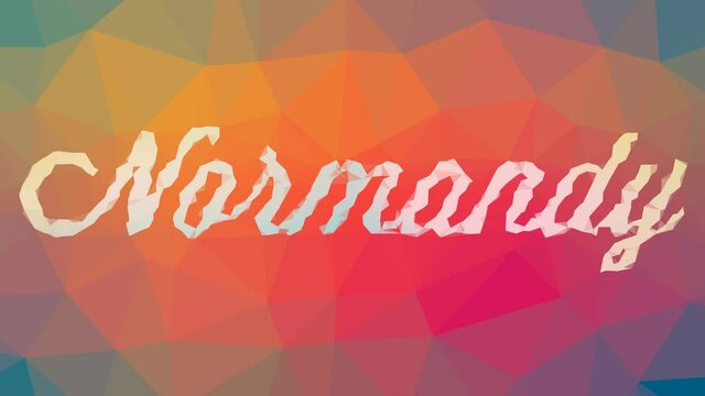 Normandy dissolving strange tessellated looping animated polygons