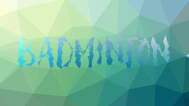 Badminton appearing interesting tessellation looping animated triangles