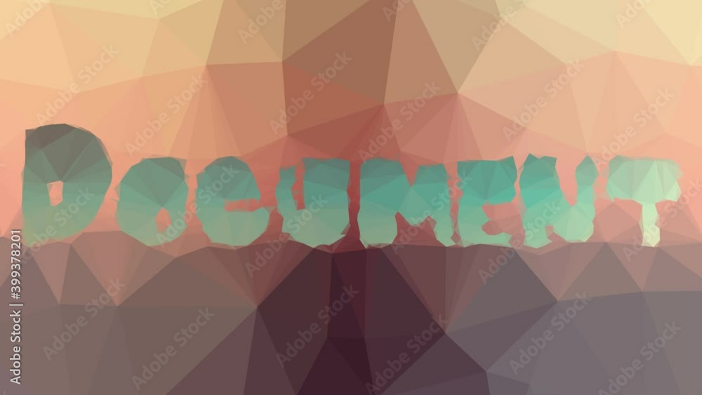 Poster document dissolving techno tessellation looping pulsing triangles