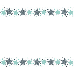 Christmas background with stars and copyspace. Vector