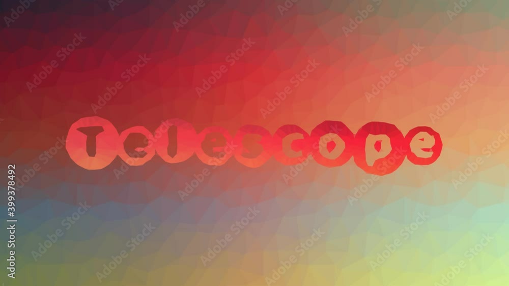 Poster telescope dissolving modern tessellated looping animated polygons