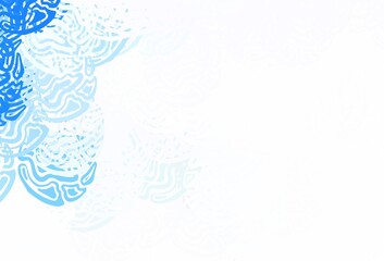 Light BLUE vector texture with abstract forms.