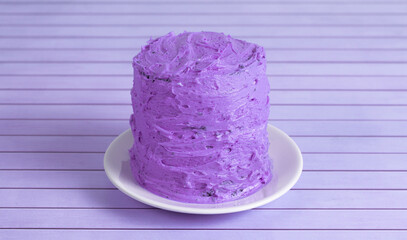 A Three Layered Iced Birthday Cake for a Cake Smash