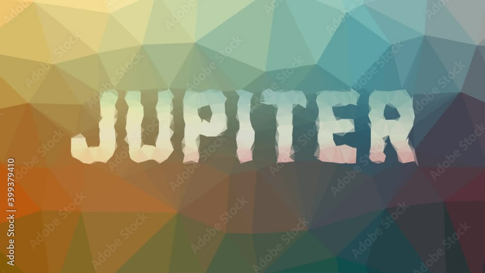 Poster jupiter fade techno tessellation looping moving polygons