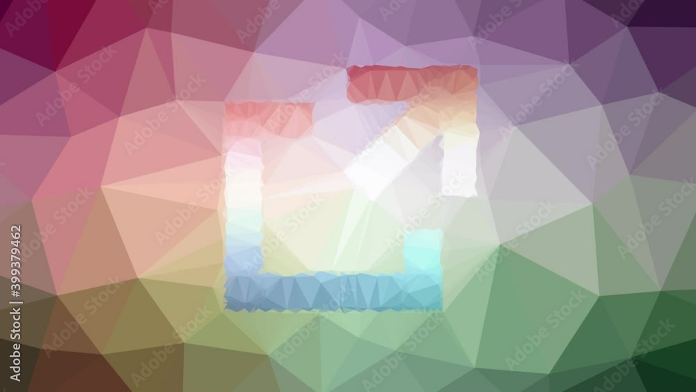 Poster external share link outside fade modern tessellating looping moving polygons