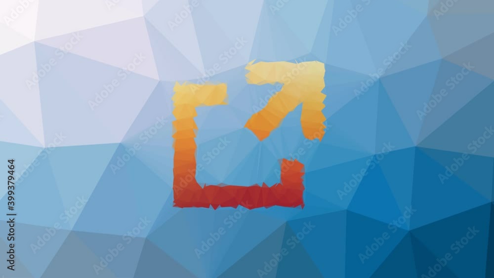 Poster external share link outside dissolving technological tessellation looping moving polygons