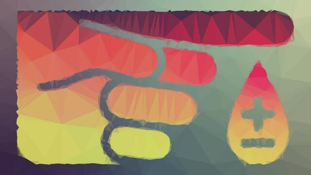 diabetes appearing techno tessellating looping moving polygons