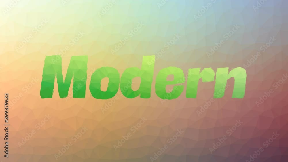 Poster modern dissolving interesting tessellating looping pulsing triangles