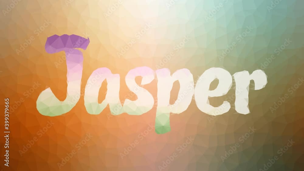 Poster jasper appearing strange tessellated looping animated triangles