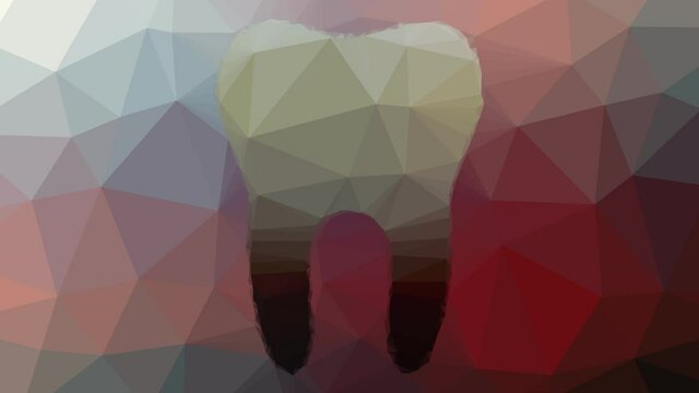 tooth dentist dissolving weird tessellating looping pulsing polygons