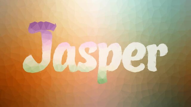 Jasper appearing strange tessellated looping animated triangles