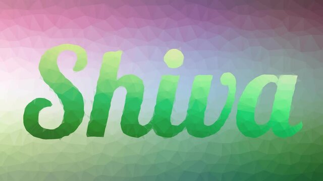 Shiva appearing strange tessellating looping animated triangles