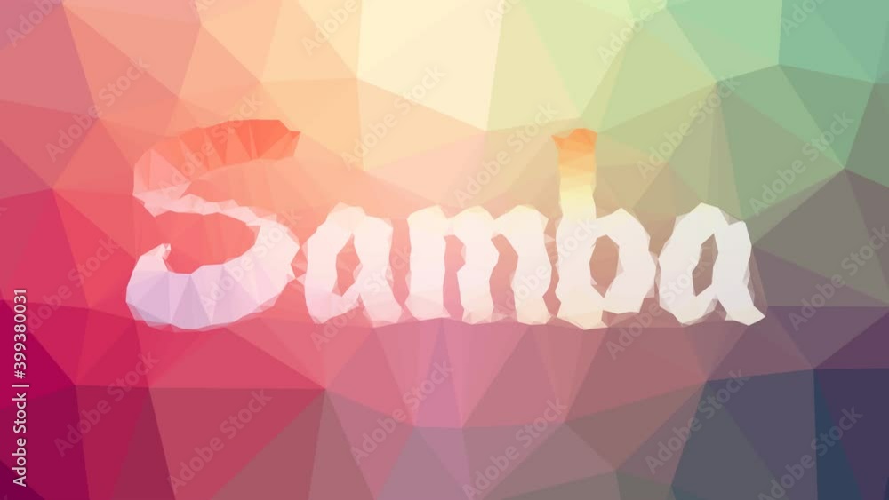 Poster samba fade modern tessellation looping pulsing triangles