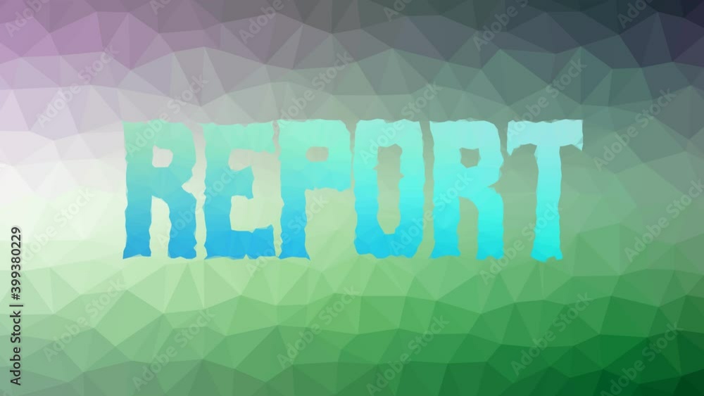 Poster report appearing techno tessellating looping animated triangles