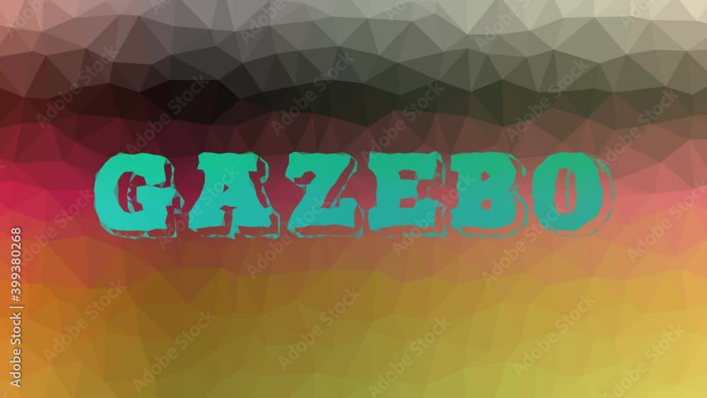 Poster gazebo dissolving technological tessellation looping pulsing triangles