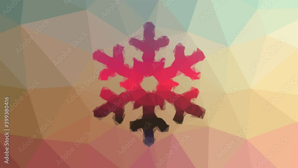 Poster snow appearing weird tessellated looping pulsing triangles