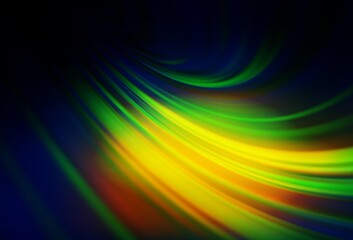Dark Blue, Green vector blurred shine abstract template.