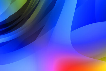 Abstract background with colorful gradient. Vibrant graphic wallpaper with stripes design. Fluid 2D illustration of modern movement.