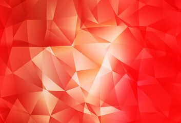 Naklejka premium Light Red vector abstract mosaic background.