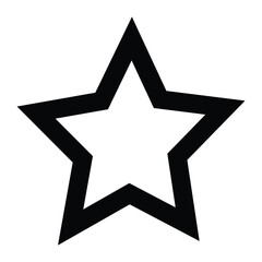 Thin line star icon. Fully editable. Royalty free.