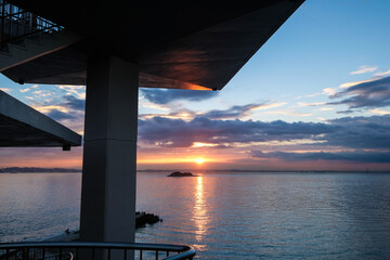 千葉県富津岬の展望台