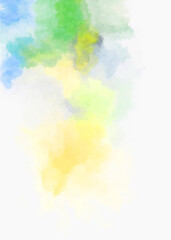 Watercolor painted background. Abstract Illustration wallpaper. Brush stroked painting. 2D Illustration.
