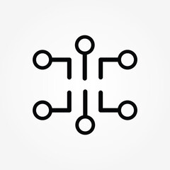 Network line icon vector illustration