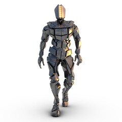 humanoider Roboter in Gehpose