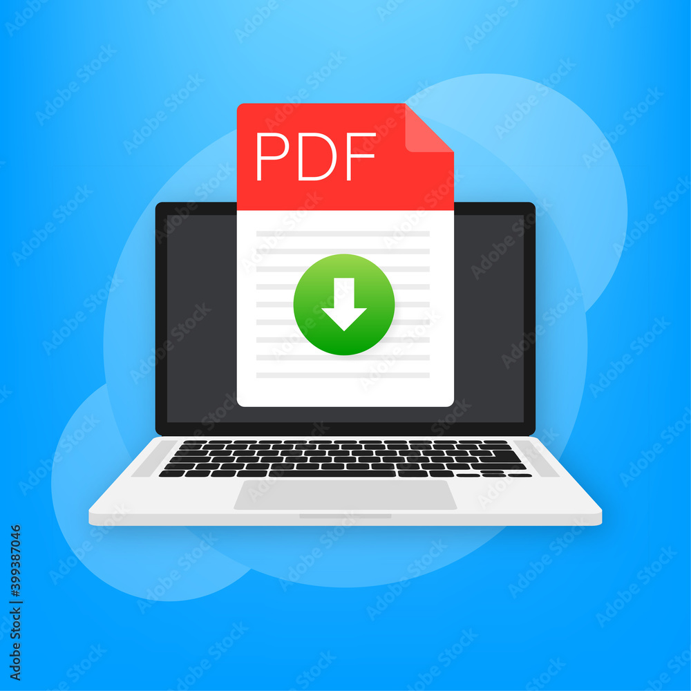 Poster download pdf file icon. spreadsheet document type. vector pdf icon.