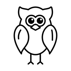 owl animal bird line style icon