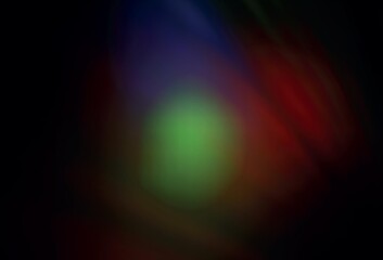 Dark Green, Red vector blurred shine abstract template.