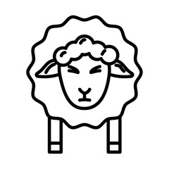 sheep animal line style icon