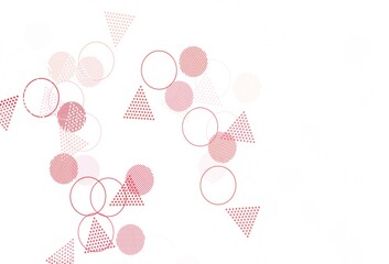 Light Red vector layout with circles, lines.