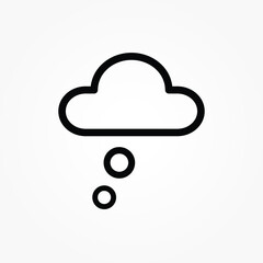 Rain line Icon. Raining Symbol