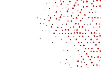 Light Red vector cover with symbols of gamble.