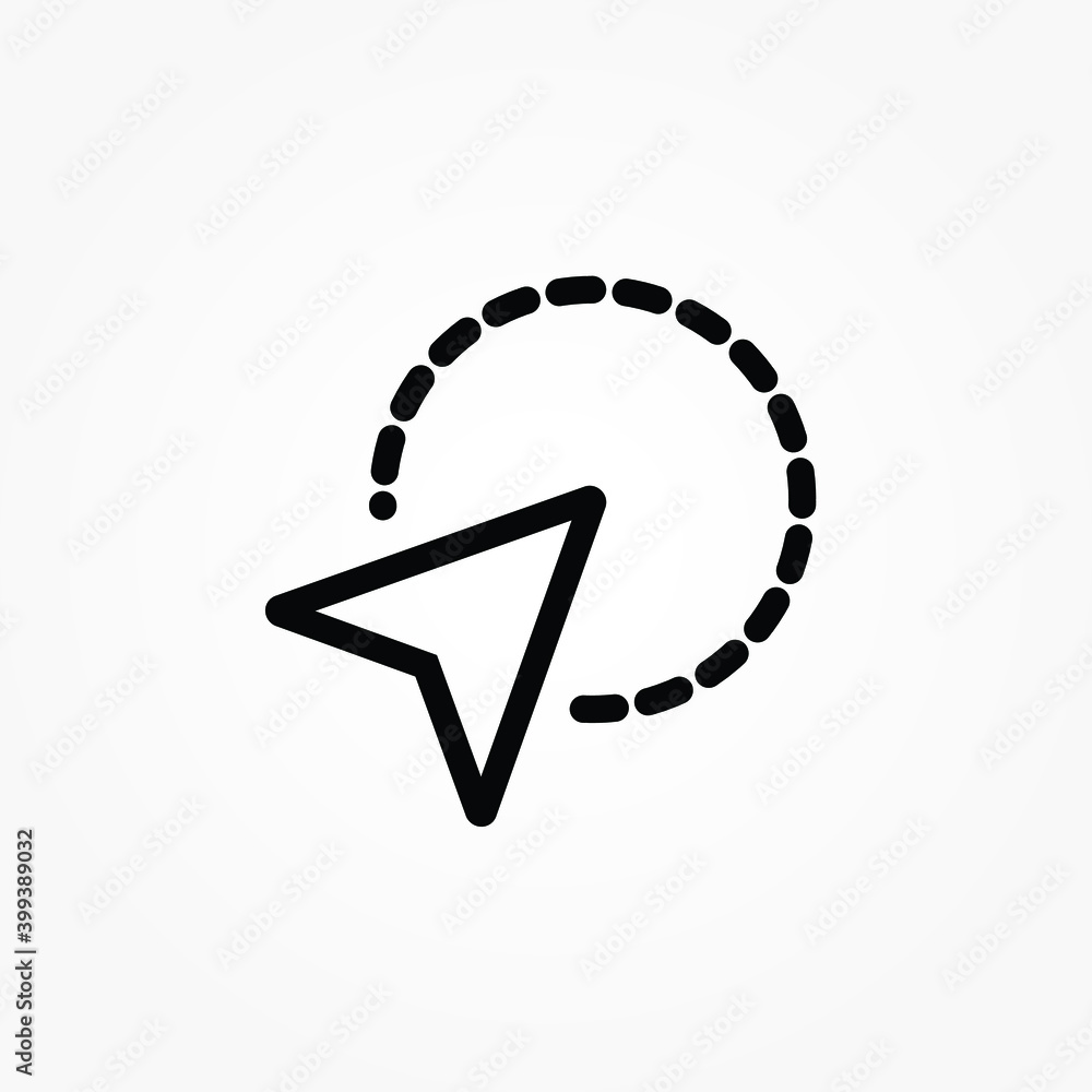 Poster button cursor line icon design