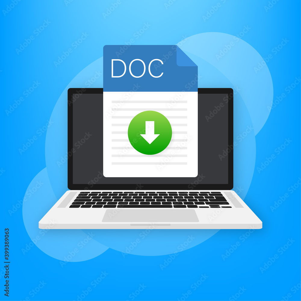 Poster doc file icon. spreadsheet document type. modern flat design graphic illustration. vector doc icon.