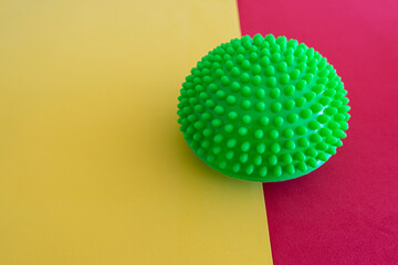 mini bosu ball with pins for rehabilitation. occupational therapy. kinesiology