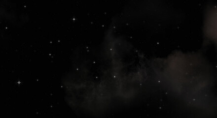 Star field in galaxy space with colorful nebula. Sci fi background of deep space. Ethereal wallpaper.