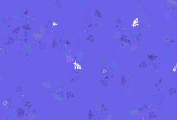 Light Purple vector template with chaotic shapes.