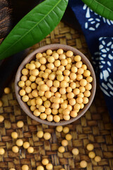 Soybean on the background of retro Chinese style