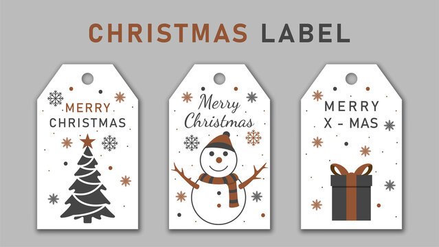 Christmas tags set greetings elements on colorful background. Christmas background. vector illustration