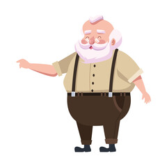cute santa claus old man character