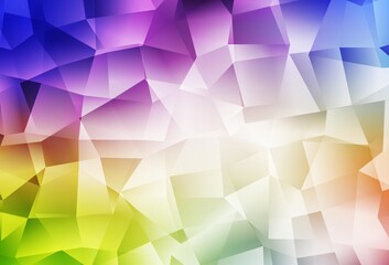 Light Multicolor vector abstract polygonal template.