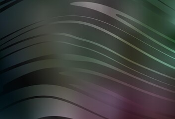 Dark Pink, Green vector background with wry lines.
